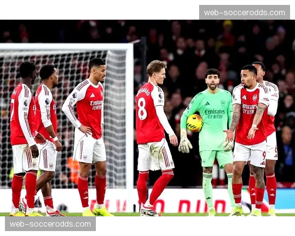 天空体育数据预测：阿森纳客战布莱顿的获胜概率为68%